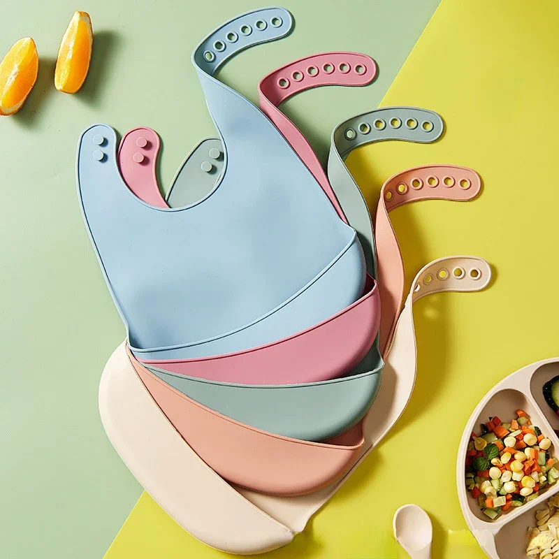 1-3 шт. Детские регулируемые в – обзор и цена Waterproof Baby Bibs Silicone
