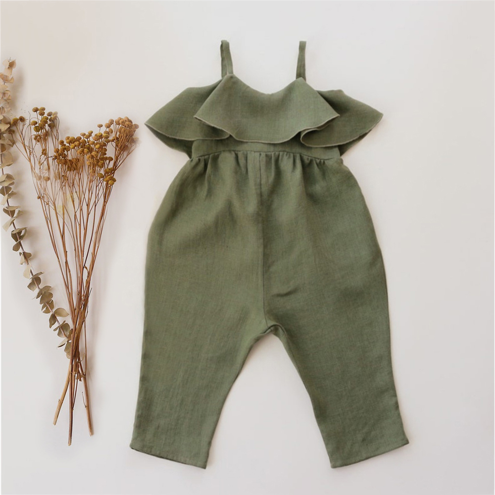 Летняя одежда для маленьких де – обзор и цена Baby Summer Linen Sleeveless Jumpsuit